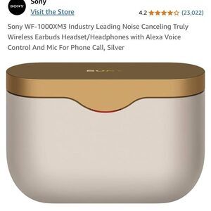 Sony Wireless Earbuds with Charging Case - Model WF - 1000XM3